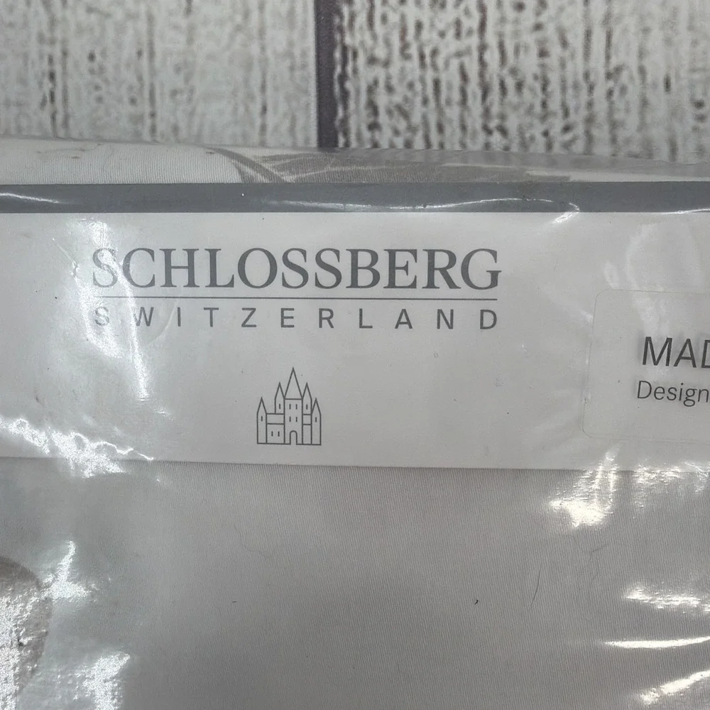 Schlossberg Euro Sham Eliv Blanc Floral White 100% Cotton Sateen Switzerland